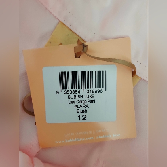 Bubish Luxe Lara Pink Cargo Pant US Size 8 Satin NWT - Picture 11 of 14